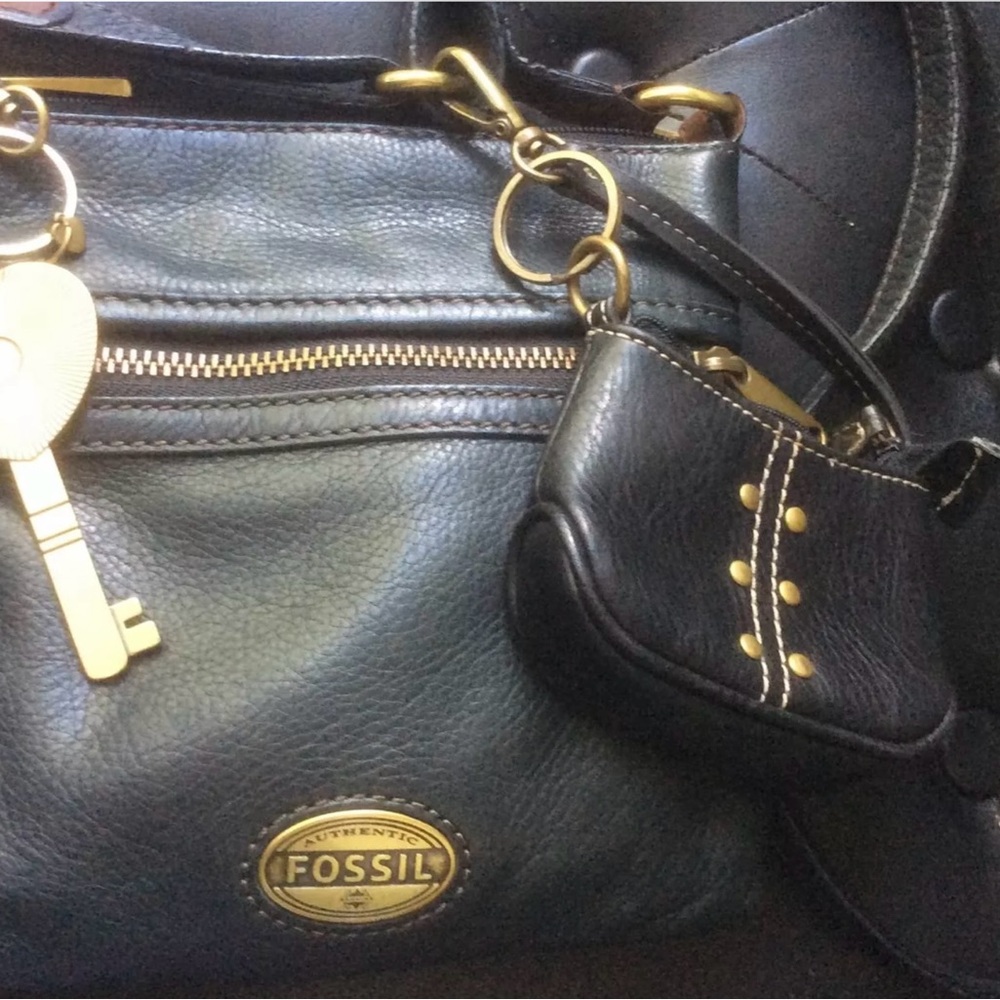 Fossil Black Leather Women's Bag - Picture 1 of 6